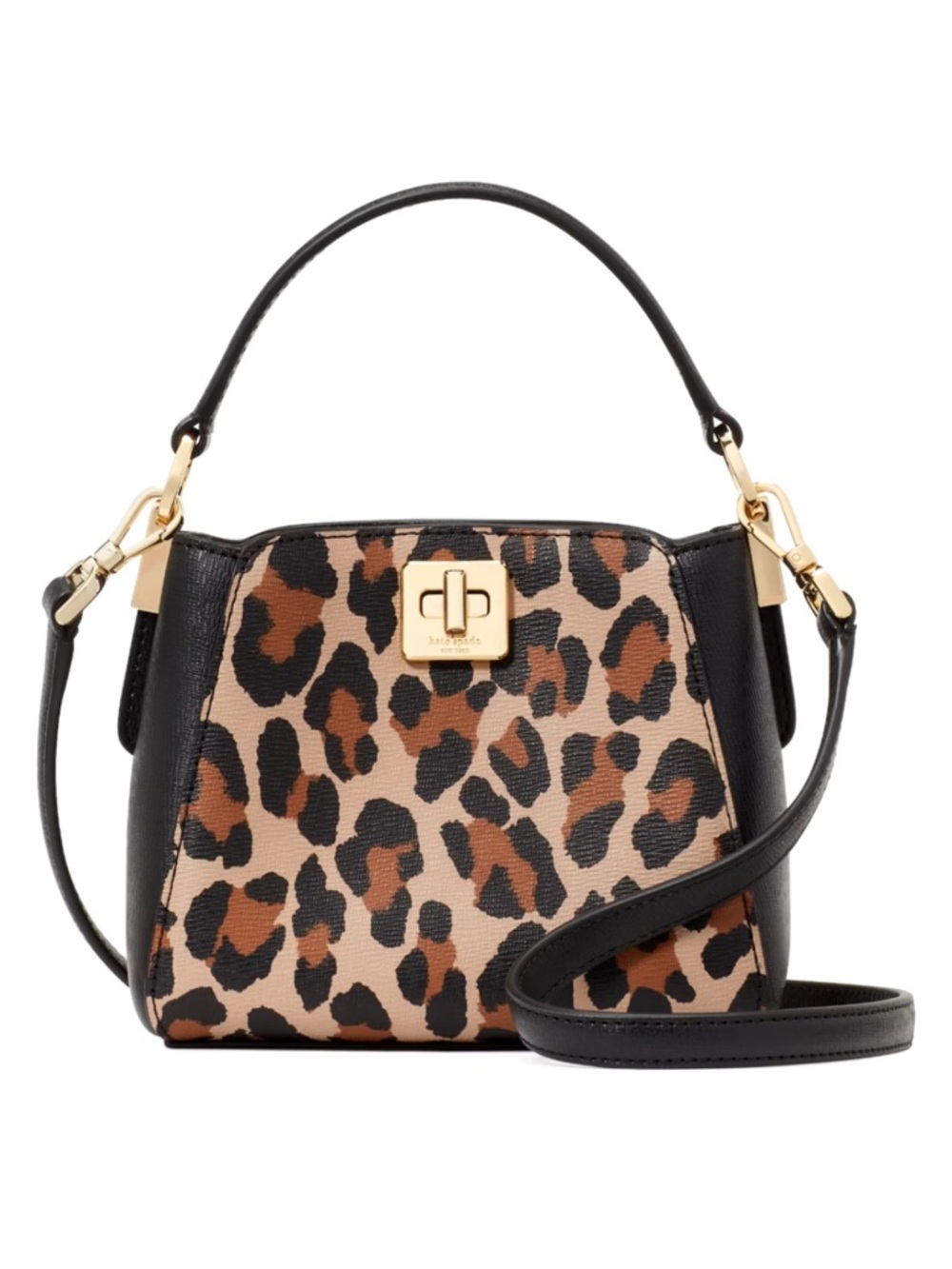 Kate Spade Leopard Print Top-Handle Crossbody Bag